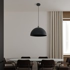 Vintage Black Pendant Light 17 72   Retro Farmhouse Large Dome Pendant Lamp