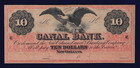 New Orleans Louisiana Obsolete  10 Dollar Canal Bank Note Crisp Unc Eagle Bill