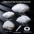 100 Pcs Large Natural White Bulk Ostrich Feathers  14-16 Inch 12-14 Inch 10-12 I