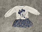 Babygap X Disney Minnie Mouse 2pc Sweatshirt   Skirt Set Pink 5 Years