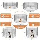 24 30 36 42 48 Inch 8 Panels Pet Playpen Puppy Dog Exercise Pen Fence In outdoor