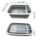 Sarmart Collapsible Dish Drainer With Drainer Board - Grey  1 