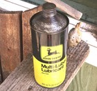 Vintage Empty John Deere Multi-luber Lubricant Tin Can 32 Oz 