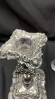 Fancy Mcm Silver Plated Candle Stick Holders Vintage Style