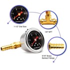 Universal 0-15psi Fuel Pressure Gauge 1 8  Npt Oil Press Gauge With 5 16  Barb
