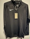 Nwt Nike Dri Fit Strike Men Drill Top Shirt 1 4 Zip Dr2294-010 Sz M Slim Black