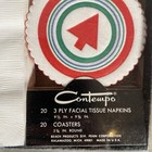 Vtg Mcm Paper Napkin And Coaster Set 20 Each Christmas Nos Contempo Usa Made