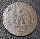1853 France 10 Centimes Coin