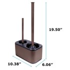 Toilet Brush And Plunger Set With Holder  Sleek Minimalist Modern Oil Rubbed    