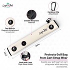 Black red Magnetic Golf Cart Strap Sleeve   Neoprene Rubber   Dual Accessory Mag