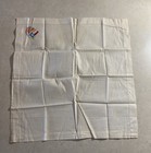 1904 St  Louis Worlds Fair - Cotton Handkerchief Embroidered Fleur De Lis Flag