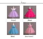 2-10y Kids Birthday Party Tutu Dress Flower Girl Pageant Wedding Bridesmaid Gown