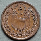 1863 111 340a Patriotic Civil War Token R-3 George Washington