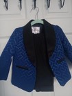 Black And Blue Kids Tuxedo Suit Set For Boys Wedding Party Size 9-12 Months 2pc