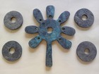 5pcs Ancient Chinese Old Dynasty Bronze Statues