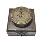 Antique Brass Boy Scouts Of America Compass With Wooden Box 4th Of July Gift