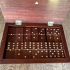 Vtg Rosewood Domino Set Sterling Silver 925 Inlay Mcm Mexico L  k Rare