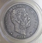 1883  1 Hawaii Silver Dollar Pcgs Cac Xf40 Ogh Old Green Holder Extremely Fine
