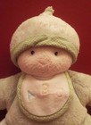 12  Douglas  the Cuddle Toy  Soft Plush Green Doll Baby Lovey Toy W abc Bib