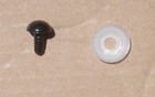 Lot Of 6 Pair Black Plastic Safety Eyes W  Washers 12 Mm Teddy Bear Doll