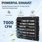 30 In Shutter Exhaust Fan Wall Mounted 7000 Cfm Shop Vent Louver Fan Garage