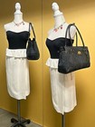 Coach Hampton Carryall Satchel 11063 Black Signature Canvas Turn Lock Shoulder B