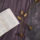 Candlestick Holders  Taper Candle Holders Set Of 3  Gold Vintage Candle Sticks H