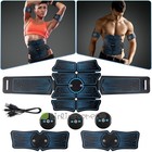 Rechargeable Ems Abdominal Muscle Toning Trainer Abs Stimulator Toner Belt