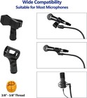 Adjustable Mic Stand Tripod Boom Gooseneck 24-67in With 2 Mic Clips Stage Use