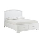 White Queen Footboard Storage Bed Bedroom Furniture Set