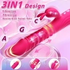 Thrusting Rabbit Vibrator Dildo G Spot Clit Massager Adult Sex Toys For Women