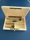 Antique Frenchivory Box With 4 Bone Handle Wax Seals- douglas  Clan Crest