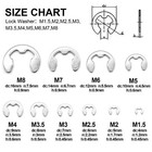 200pcs 10size Stainless Eclip Circlip External Retaining Ring Assortment Set 304