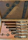 Vintage Lufkin Starrett 0-6  Outside Micrometer Set Precision Tools Wood Case