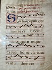  2 Medieval Chant Latin Illuminated Manuscript Gregorian Vellum 2 Sided 21 X14   