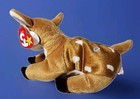 Vintage Ty Beanie Baby Whisper The Deer With Errors     1998- Rare  Retired 