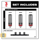 Milwaukee 49-66-7830 Shockwave Impact 1 2 In Drive Metric 3pc Lug Nut Socket Set