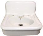 Rare Antique J l  Mott Porcelain   Cast Iron High-back Wall-mounted Sink