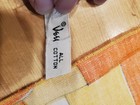 Vera Napkins 4 Op Art Oranges Yellow W fine Black Outlines Mod Mcm Super Groovy 