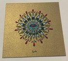 Marq Spusta Mandala Eye Old Gold Shimmer Micro 4x4  Print 
