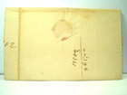 1802 New York Fancy Clamshell Stampless Thomas Barfe Folded Letter 17 Rated