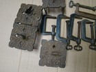 Lot Of Antique Quilting Frame C Clamp Quilt Clamps As Found