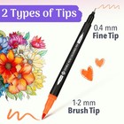72 Dual Tip Markers Set With Case     No-bleed Coloring Markers For Adults - Ar   
