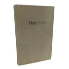 Vtg Nelson Holy Bible Kjv Christian 1989 Off White Fabric Style Hard Cover 