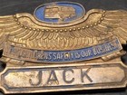 Vintage Your Childrens Safety Is Our Business Winged School Bus Driver Badge Pin