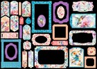 Graphic45 Flight Of Fancy  30pc  Chipboard Tags   Frames Scrapbooking Butterfly