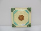 Antique Ceramic Tile Old Floral Flowers Victorian Art Nouveau Vintage