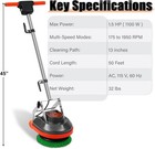 Commercial Floor Scrubber Machine  Heavy Duty Orbital Floor Cleaner  Multi-funct