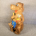 Momma Bear Coin Bank W Baby Bear   Honey Pot Vintage Bankers Systems 1960 s 11 