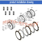Clutch Friction Steel Plates Kit   Gasket For Kawasaki Klx250s Klx250 2009-2014